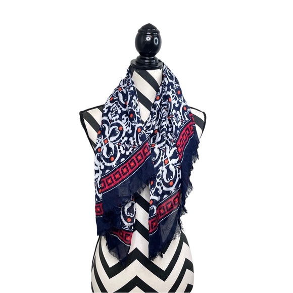 NWT Talbots Nautical Printed Scarf Wrap - Picture 1 of 9